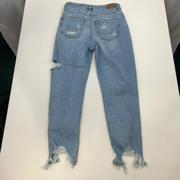 American Eagle Womens Distressed Mom Jeans Mid Rise Size 6 - Picture 7 of 10